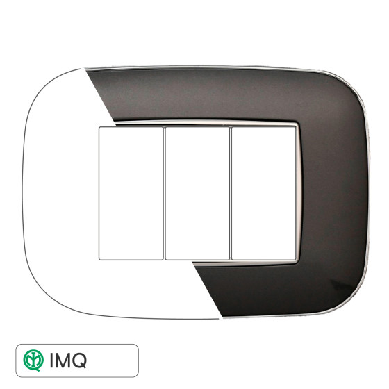 PLACCA ORBIS 3P ACCIAIO SCURO - modello AN91307 PLACCA ORBIS 3P ACCIAIO SCURO - modello AN91307