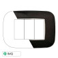 Immagine 1 - ETTROIT MOON PLACCA PLASTICA ORBIS 3P NERO BRILLANTE - Mod. AN91324 - Compatibile con BTicino AXOLUTE