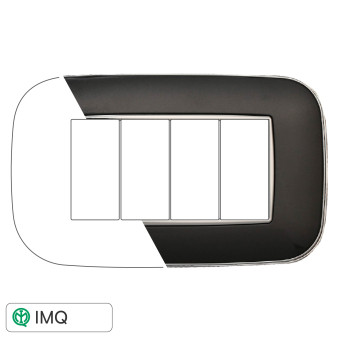 PLACCA ORBIS 4P ACCIAIO SCURO - modello AN91407