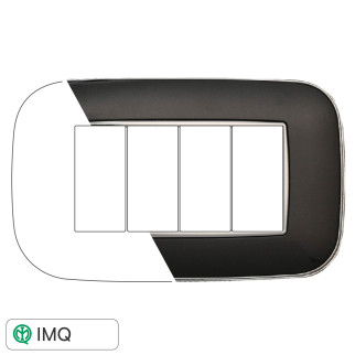 PLACCA ORBIS 4P ACCIAIO SCURO - modello AN91407