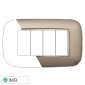 Immagine 1 - ETTROIT MOON PLACCA PLASTICA ORBIS 4P TITANIO - Mod. AN91408 - Compatibile con BTicino AXOLUTE