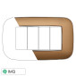 ETTROIT MOON PLACCA PLASTICA ORBIS 4P ORO - Mod. AN91411 - Compatibile con BTicino AXOLUTE