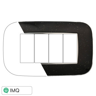 PLACCA ORBIS 4P NERO BRILLANTE - modello AN91424