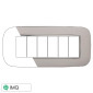 Immagine 1 - ETTROIT MOON PLACCA PLASTICA ORBIS 6P BIANCA - Mod. AN91601 - Compatibile con BTicino AXOLUTE