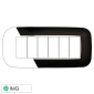 Immagine 1 - ETTROIT MOON PLACCA PLASTICA ORBIS 6P NERO - Mod. AN91602 - Compatibile con BTicino AXOLUTE