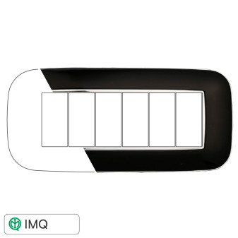 PLACCA ORBIS 6P NERO - modello AN91602