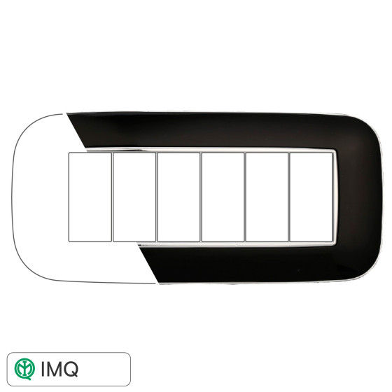 PLACCA ORBIS 6P NERO - modello AN91602 PLACCA ORBIS 6P NERO - modello AN91602