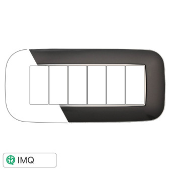 PLACCA ORBIS 6P ACCIAIO SCURO - modello AN91607