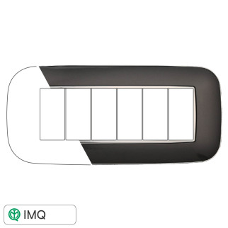 PLACCA ORBIS 6P ACCIAIO SCURO - modello AN91607
