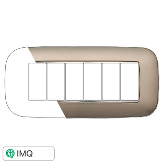 PLACCA ORBIS 6P TITANIO - modello AN91608