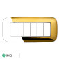 Immagine 1 - ETTROIT MOON PLACCA PLASTICA ORBIS 6P ORO LUCIDO - Mod. AN91612 - Compatibile con BTicino AXOLUTE