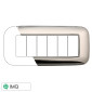 ETTROIT MOON PLACCA PLASTICA ORBIS 6P CROMATO LUCIDO - Mod. AN91613 - Compatibile con BTicino AXOLUTE