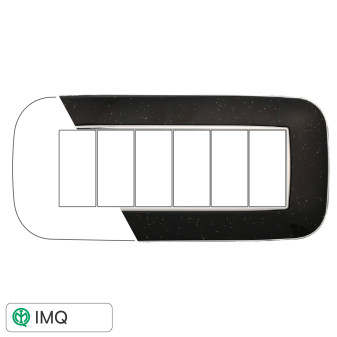 PLACCA ORBIS 6P NERO BRILLANTE - modello AN91624