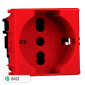 ETTROIT STARLIGHT PRESA SCHUKO ROSSO 2P+T 16A - Mod. EV2116 - Compatibile con Vimar PLANA