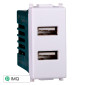 Immagine 1 - ETTROIT STARLIGHT PRESA USB 2POSTI 2.1AMH - Mod. EV2402 - Compatibile con Vimar PLANA