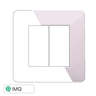 PLACCA PLASTICA 2P BIANCA - modello EV83201