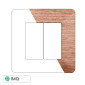ETTROIT STARLIGHT PLACCA PLASTICA 2P LEGNO CHIARO - Mod. EV83204 - Compatibile con Vimar PLANA