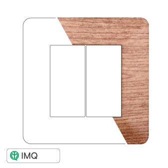 PLACCA PLASTICA 2P LEGNO CHIARO - modello EV83204