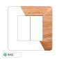 ETTROIT STARLIGHT PLACCA PLASTICA 2P LEGNO SCURO - Mod. EV83205 - Compatibile con Vimar PLANA