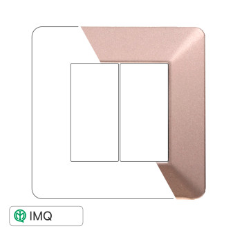 PLACCA PLASTICA 2P BRONZO - modello EV83210