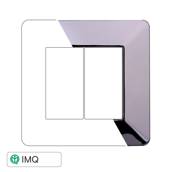 PLACCA PLASTICA 2P CROMATO LUCIDO - modello EV83213 PLACCA PLASTICA 2P CROMATO LUCIDO - modello EV83213