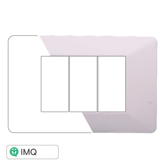 PLACCA PLASTICA 3P BIANCA - modello EV83301