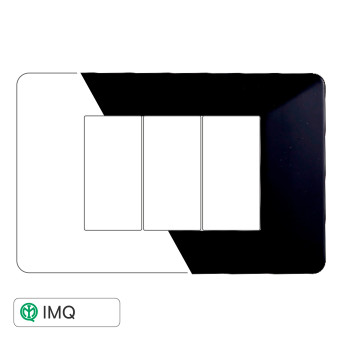 PLACCA PLASTICA 3P NERO - modello EV83302