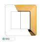 Immagine 1 - ETTROIT STARLIGHT PLACCA PLASTICA 2P ORO LUCIDO - Mod. EV83212 - Compatibile con Vimar PLANA