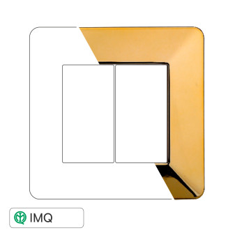 PLACCA PLASTICA 2P ORO LUCIDO - modello EV83212