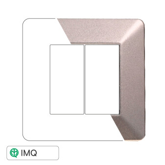 PLACCA PLASTICA 2P TITANIO - modello EV83208