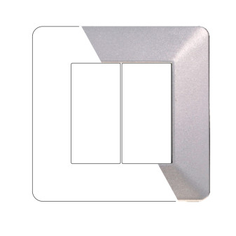 PLACCA PLASTICA 2P SILVER - modello EV83206