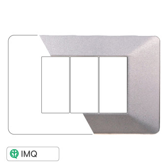 PLACCA PLASTICA 3P SILVER - modello EV83306