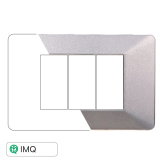 PLACCA PLASTICA 3P SILVER - modello EV83306