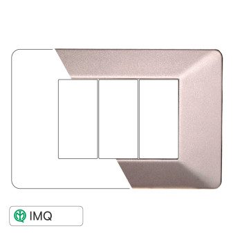 PLACCA PLASTICA 3P TITANIO - modello EV83308