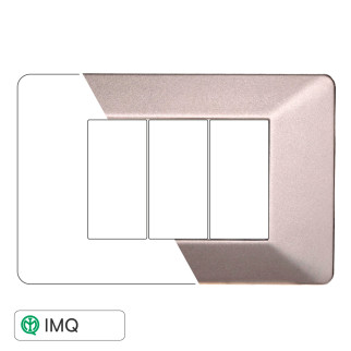 PLACCA PLASTICA 3P TITANIO - modello EV83308