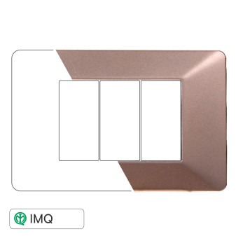 PLACCA PLASTICA 3P BRONZO - modello EV83310