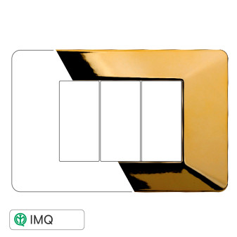 PLACCA PLASTICA 3P ORO LUCIDO - modello EV83312