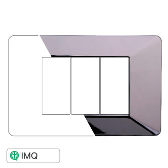 PLACCA PLASTICA 3P CROMATO LUCIDO - modello EV83313