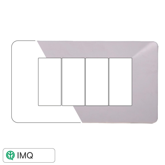 PLACCA PLASTICA 4P BIANCA - modello EV83401 PLACCA PLASTICA 4P BIANCA - modello EV83401