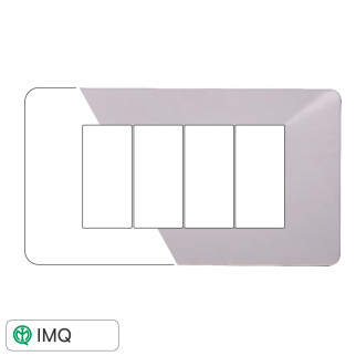 PLACCA PLASTICA 4P BIANCA - modello EV83401