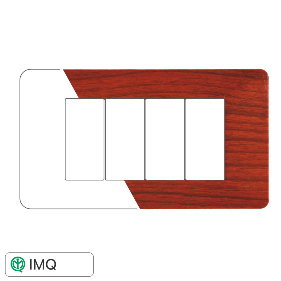PLACCA PLASTICA 4P RADICA - modello EV83403 PLACCA PLASTICA 4P RADICA - modello EV83403