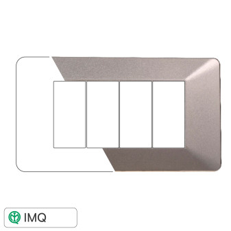 PLACCA PLASTICA 4P TITANIO - modello EV83408