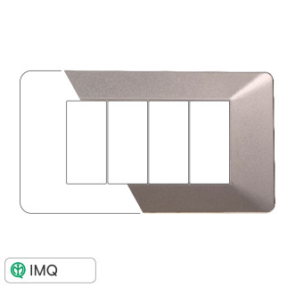 PLACCA PLASTICA 4P TITANIO - modello EV83408