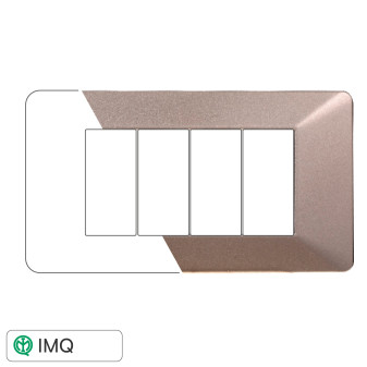 PLACCA PLASTICA 4P BRONZO - modello EV83410