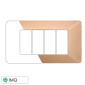 Immagine 1 - ETTROIT STARLIGHT PLACCA PLASTICA 4P ORO - Mod. EV83411 - Compatibile con Vimar PLANA