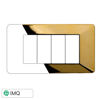 PLACCA PLASTICA 4P ORO LUCIDO - modello EV83412