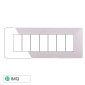 Immagine 1 - ETTROIT STARLIGHT PLACCA PLASTICA 7P BIANCA - Mod. EV83701 - Compatibile con Vimar PLANA