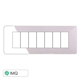 PLACCA PLASTICA 7P BIANCA - modello EV83701