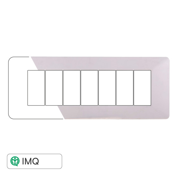PLACCA PLASTICA 7P BIANCA - modello EV83701 PLACCA PLASTICA 7P BIANCA - modello EV83701