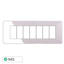 PLACCA PLASTICA 7P BIANCA - modello EV83701